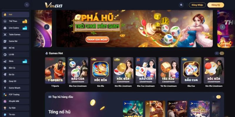 Giới thiệu Vin88 với kho game hot