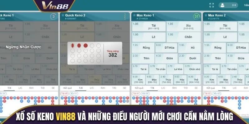 Sổ Xổ Keno | Loại Hình Được Yêu Thích Nhất Tại Vin88